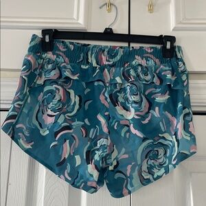 Athleta Teal and Pink Printed Shorts